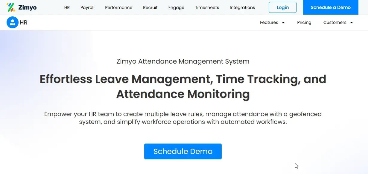 Zimyo - Attendance Management System