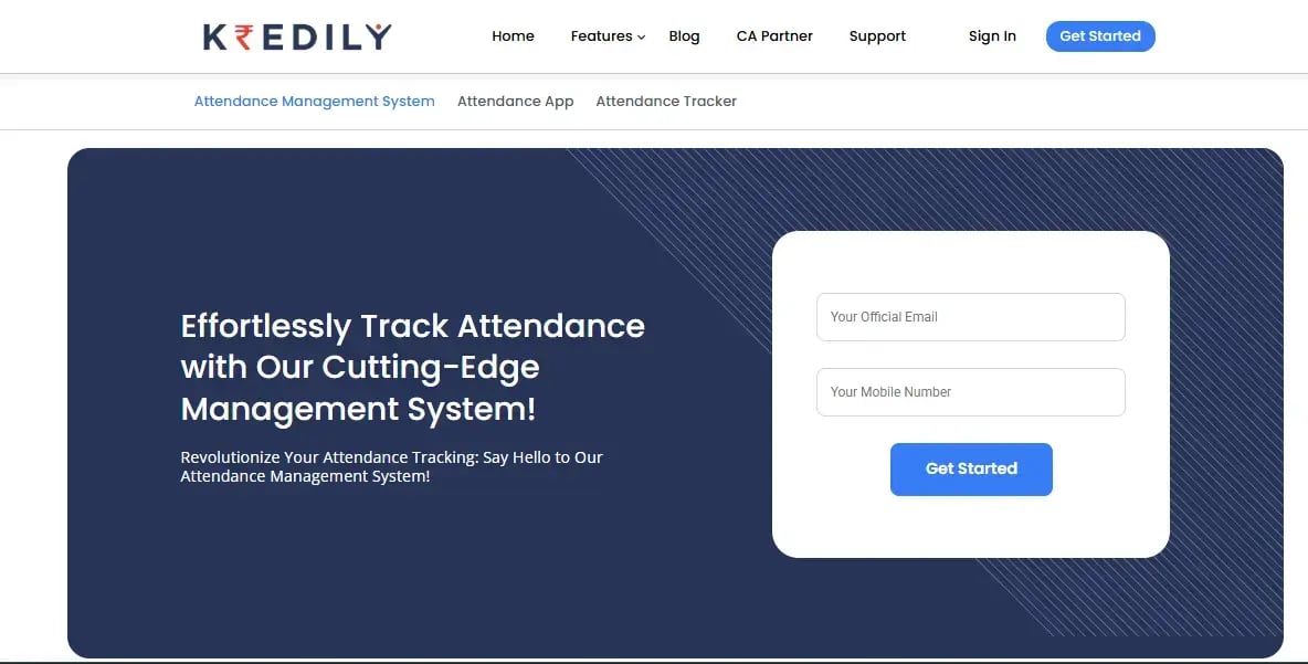 Attendance Management - Kredily