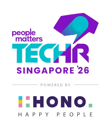 TechHR Singapore ’26 event logo powered by HONO Happy People
