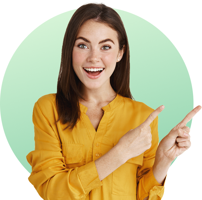 women pointing finger