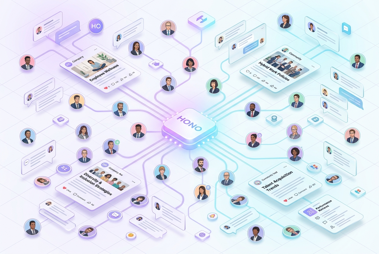 HONO Connect community feed for HR leaders across India