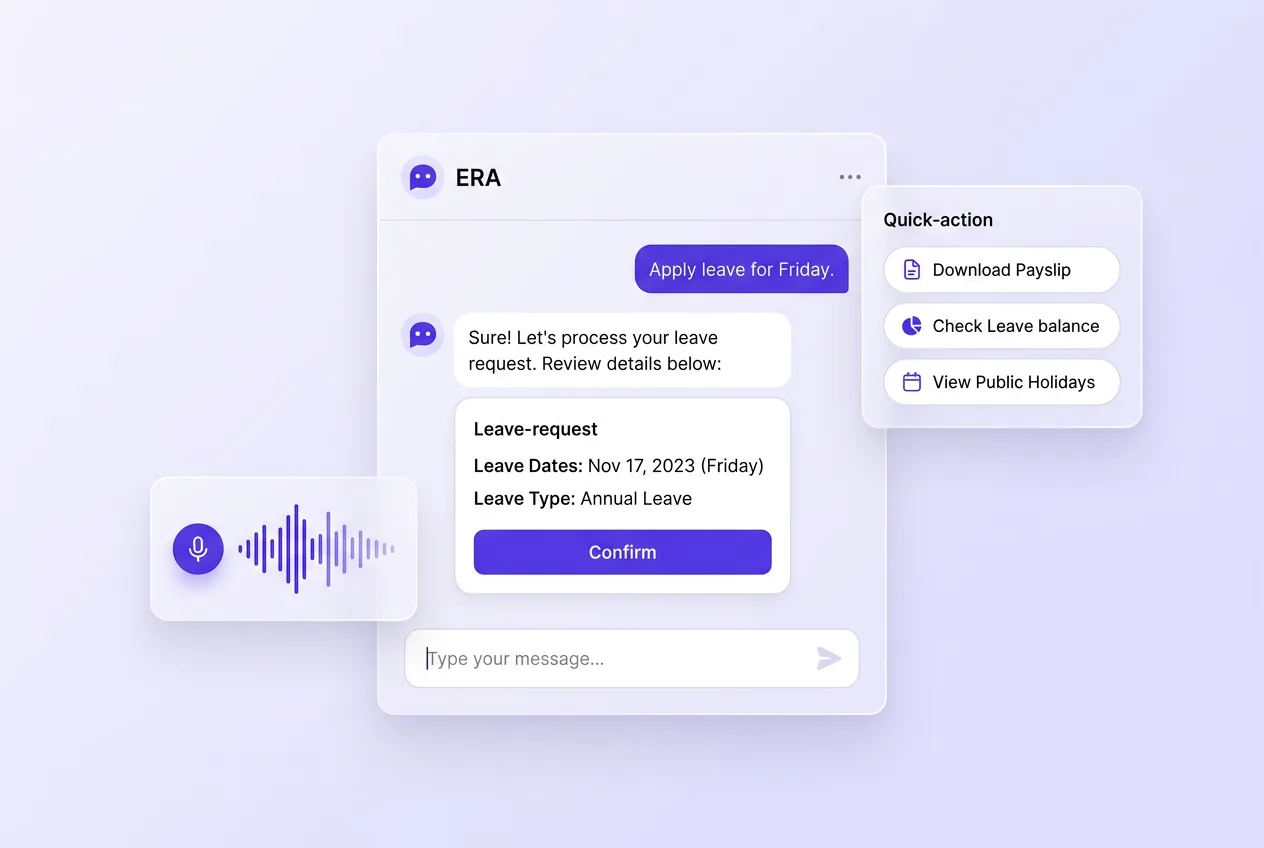 Person interacting with a conversational interface